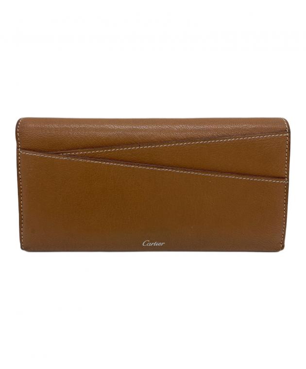 カルティエ財布 中古・古着通販】Cartier (カルティエ) 長財布 ブラウン｜ブランド
