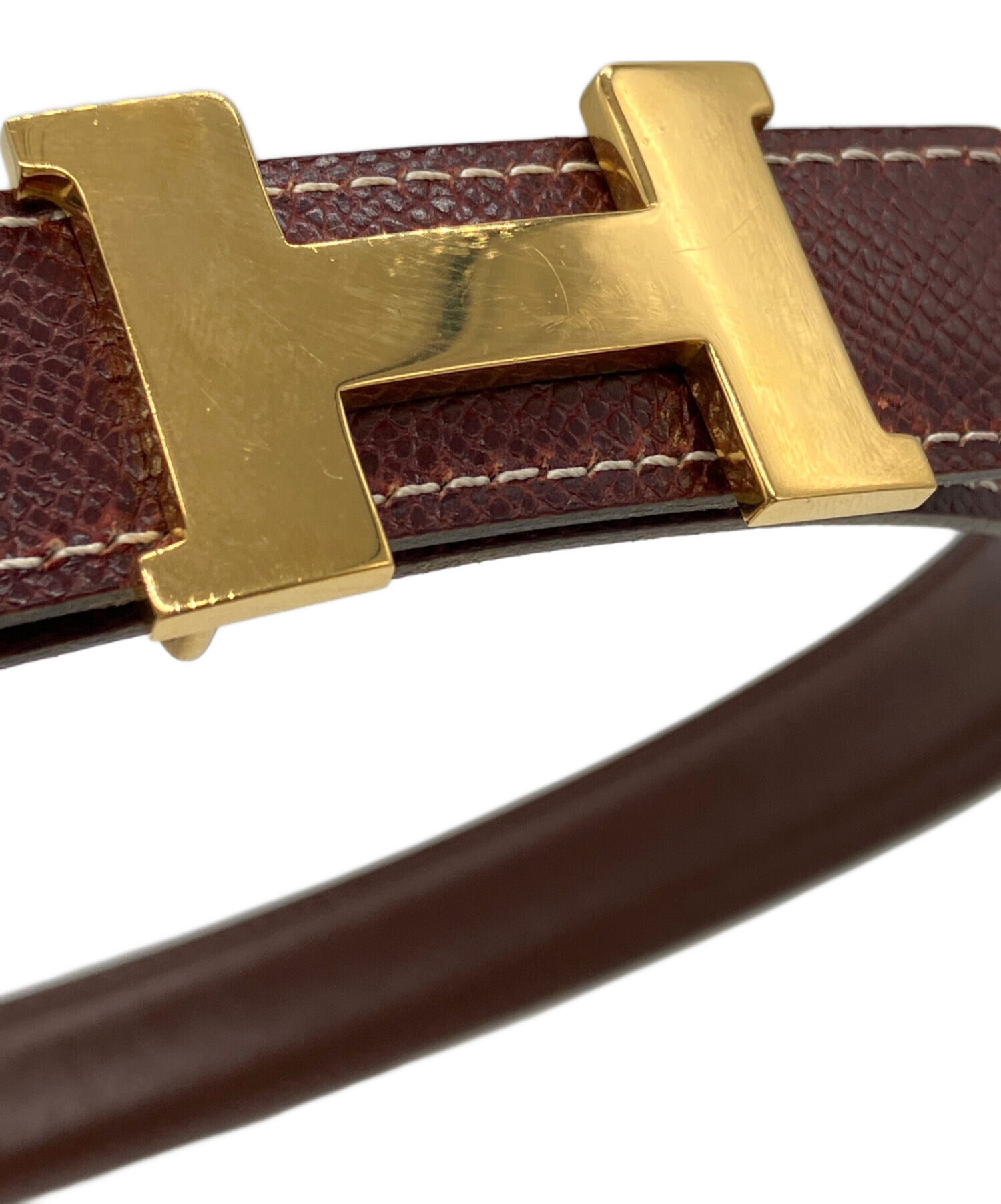 中古・古着通販】HERMES (エルメス) Hベルト ブラウン｜ブランド・古着