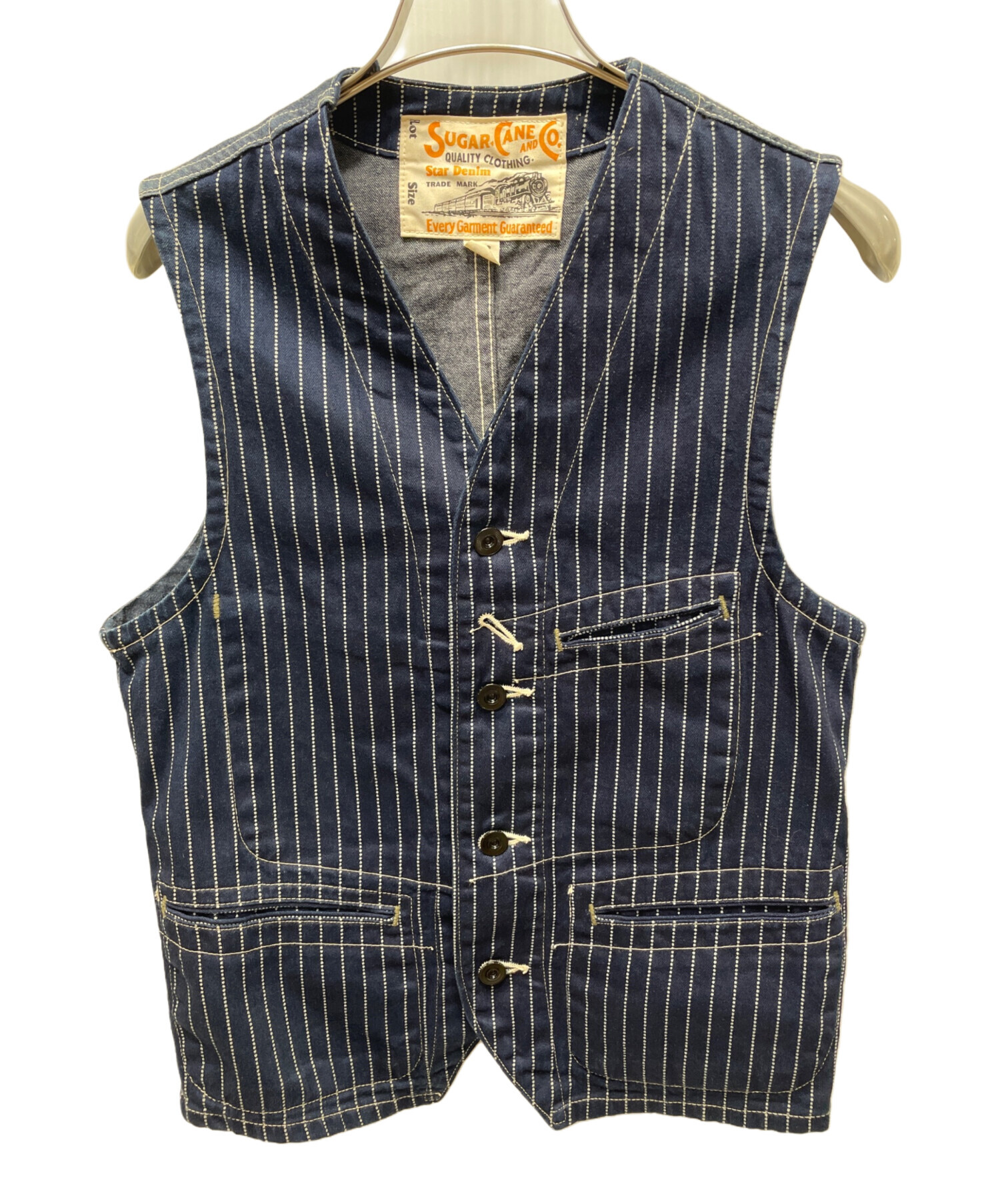 SUGAR CANE ベスト SUGAR CANE シュガーケーン ベスト メンズ レディース おしゃれ 綿 前