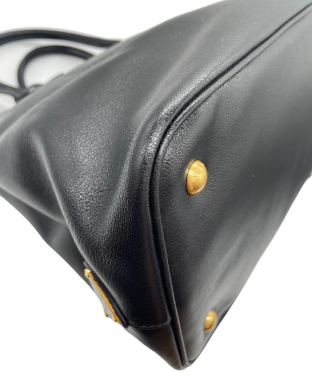 中古・古着通販】PRADA (プラダ) レザートートバッグ ブラック