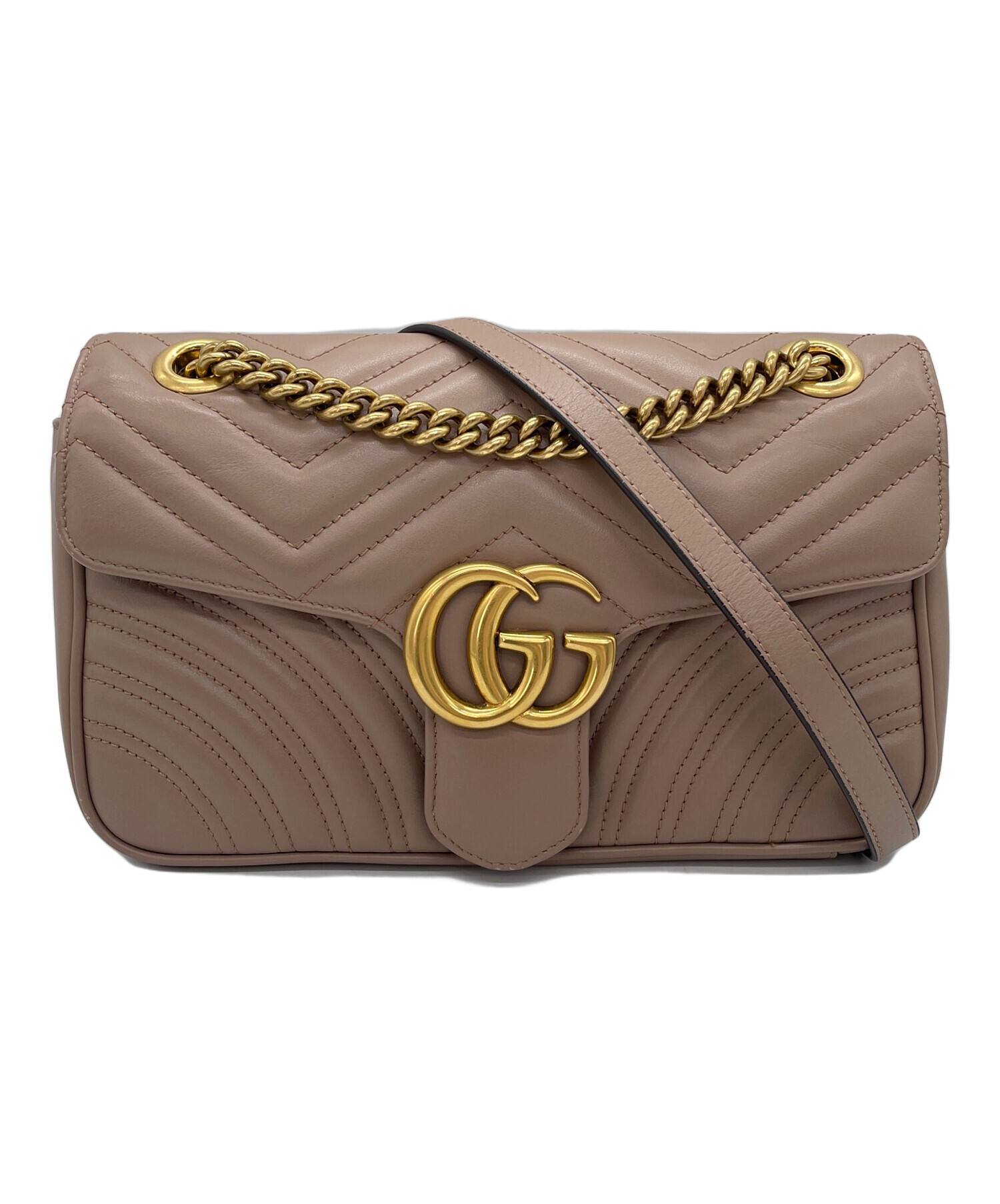 中古・古着通販】GUCCI (グッチ) ミディアム ショルダーバッグ ピンク 