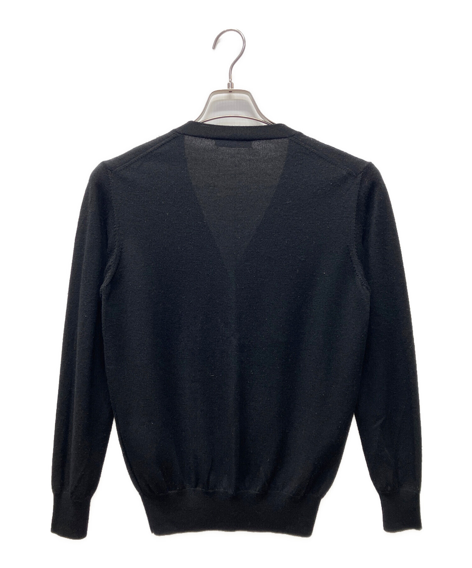 ■美品■PRADA プラダ カーディガン サイズ40 ニットカーディガン ウール ブラック ブランド古着【中古】20250328/RA3940 中古・古着通販】PRADA (プラダ) ウールハイゲージVネックニット