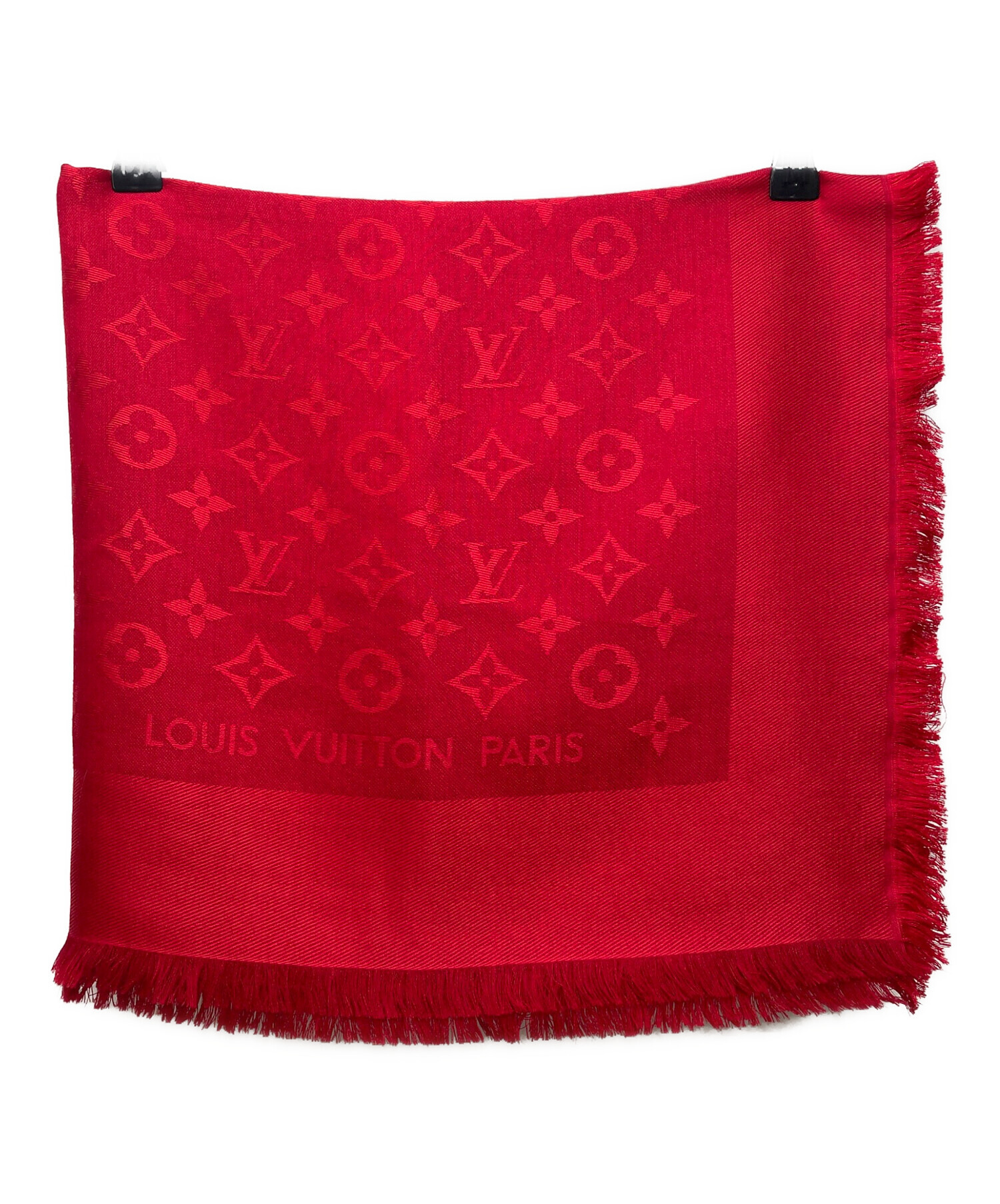 うみ　LOUIS VUITTON 赤 マフラー ウールシルク混 中古・古着通販】LOUIS VUITTON (ルイ ヴィトン) シルク混ストール