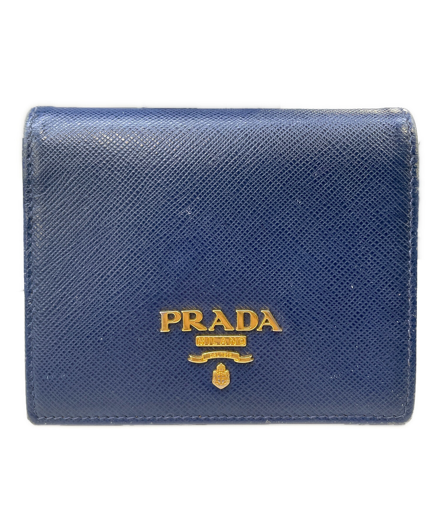 中古・古着通販】PRADA (プラダ) サフィアーノラザー財布 ネイビー