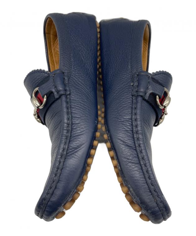 中古・古着通販】GUCCI (グッチ) ドライビングシューズ ネイビー
