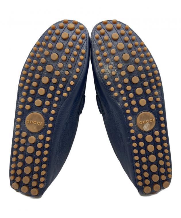 中古・古着通販】GUCCI (グッチ) ドライビングシューズ ネイビー