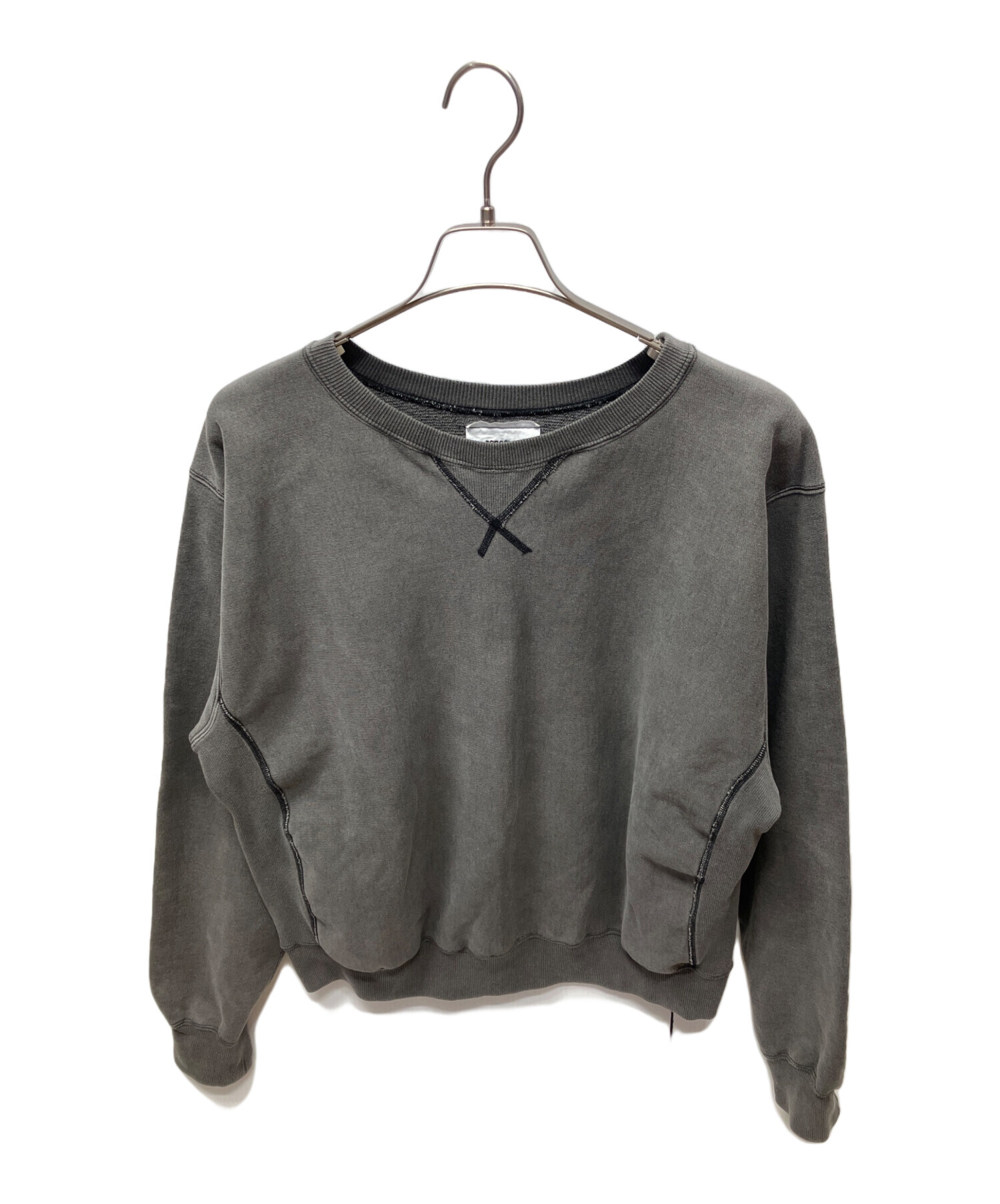 【中古】concause | コンコース RW F-V SWEAT SHIRTS ダメージ加工　長袖スウェット CC-003SP ブラック サイズ：5【尾張小牧店】 中古・古着通販】concause (コンコース) RW FV SWEAT SHIRTS グレー