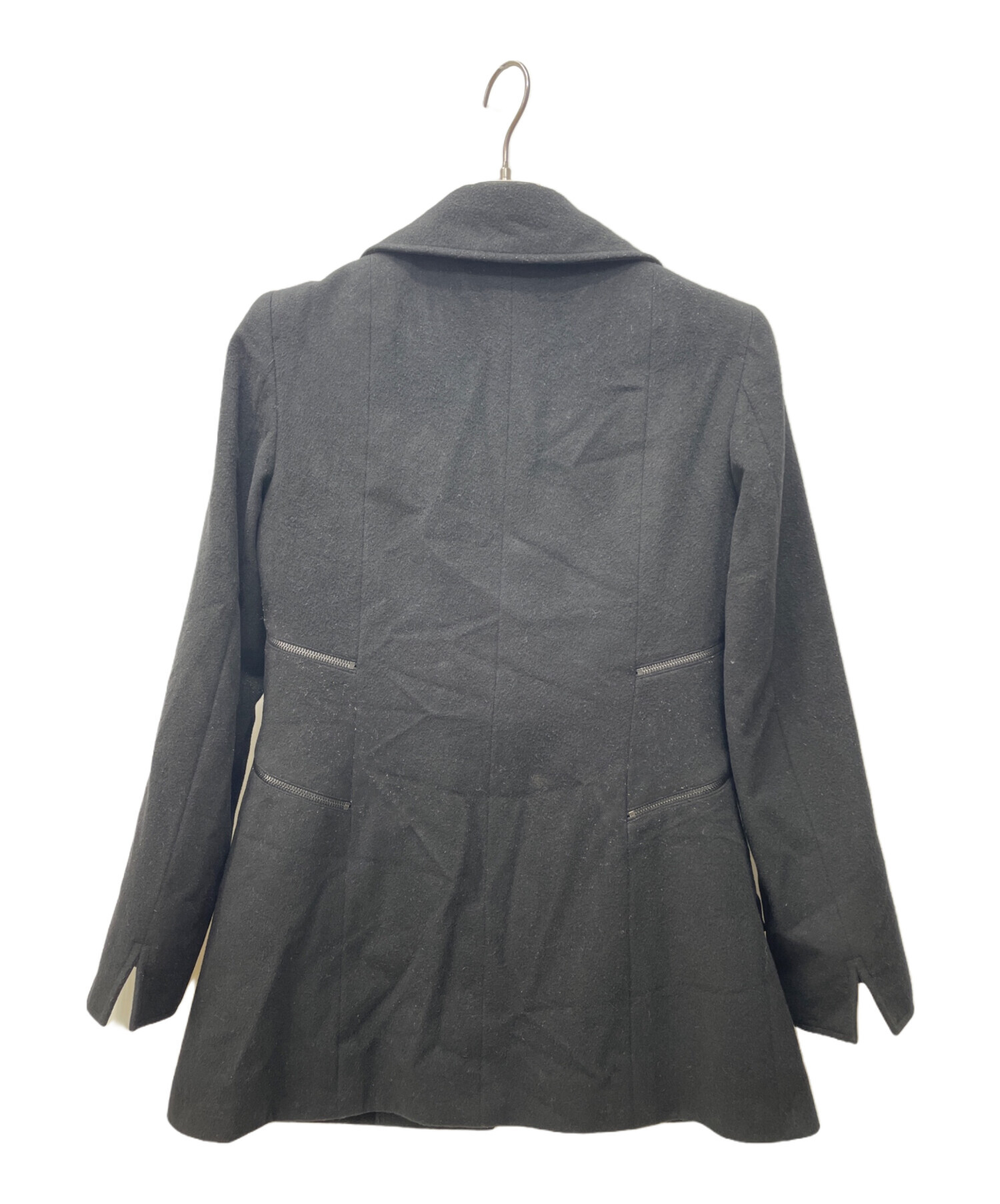 中古・古着通販】CHANEL (シャネル) カシミヤコート ブラック サイズ