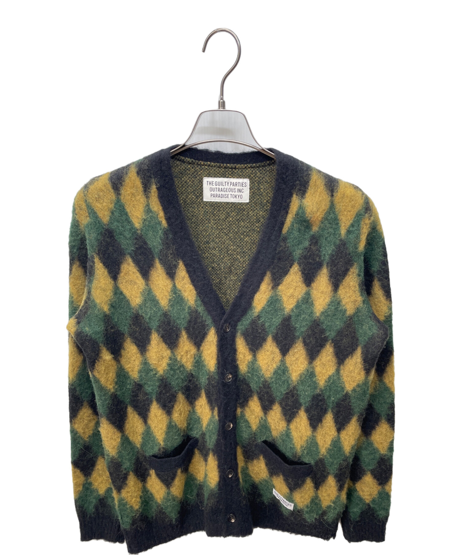ワコマリア　アルパカ　カーディガン 中古・古着通販】WACKO MARIA (ワコマリア) 16AW アルパカ混アーガイル