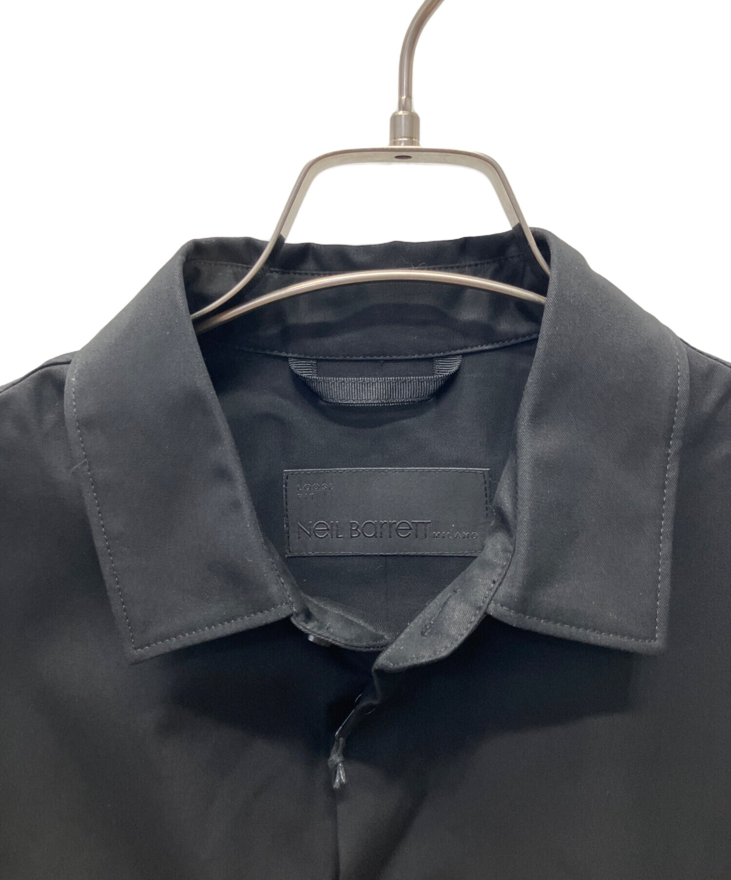 中古・古着通販】NEIL BARRETT (ニールバレット) 半袖シャツ ブラック