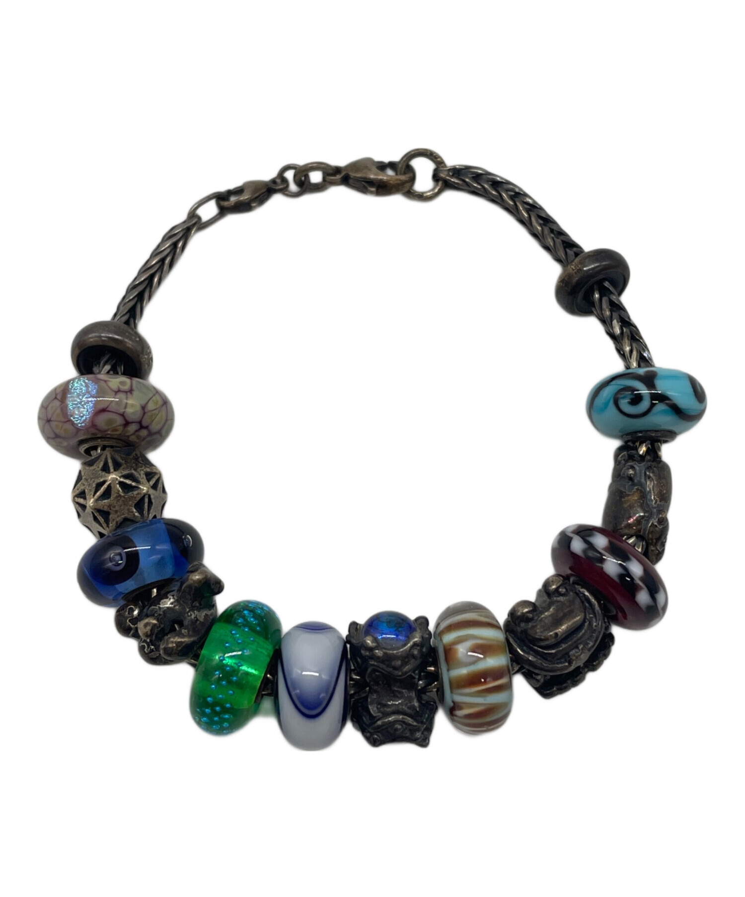 trollbeads トロールビーズ マルチカラー ブレスレット 中古・古着通販】trollbead (トロールビーズ) ストーンカスタム