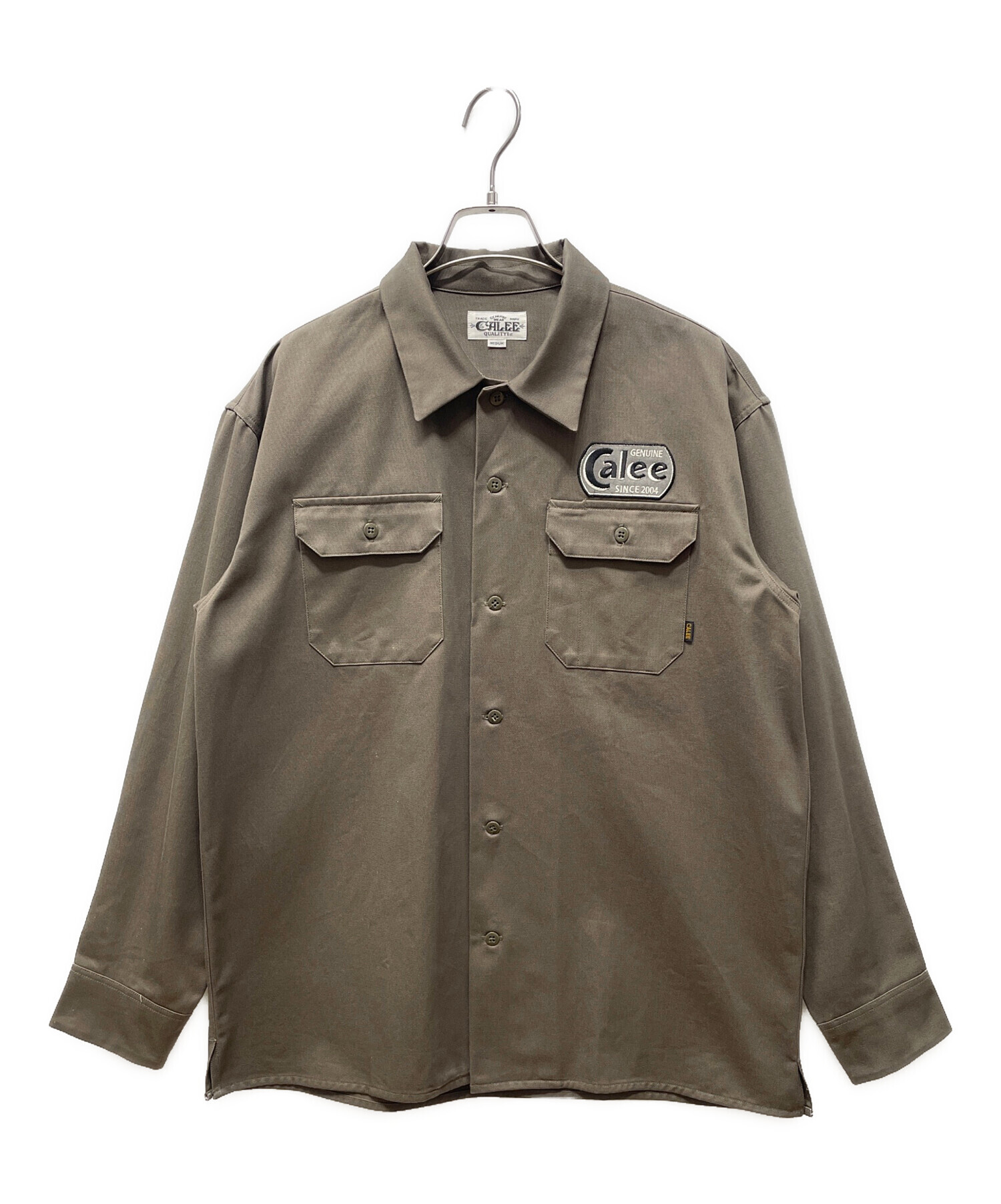 キャリー　calee シャツ　トップス 中古・古着通販】CALEE (キャリー) Cotton twill L/S wappen work