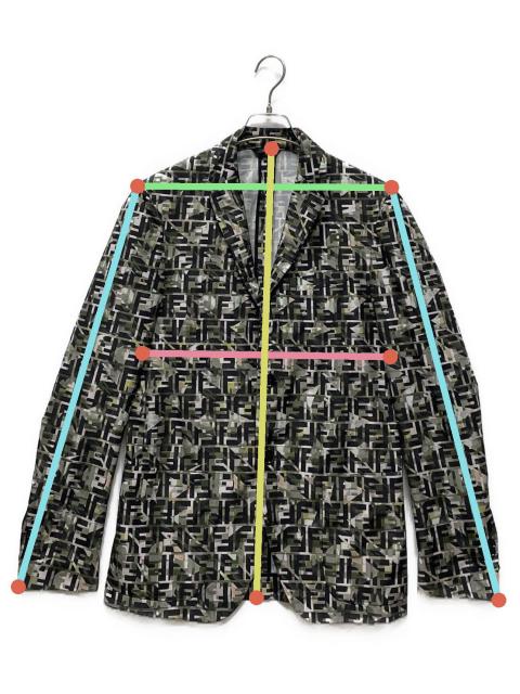 FENDI VINTAGE JACKET テーラードジャケット 48 中古・古着通販】FENDI (フェンディ) テーラードジャケット グリーン
