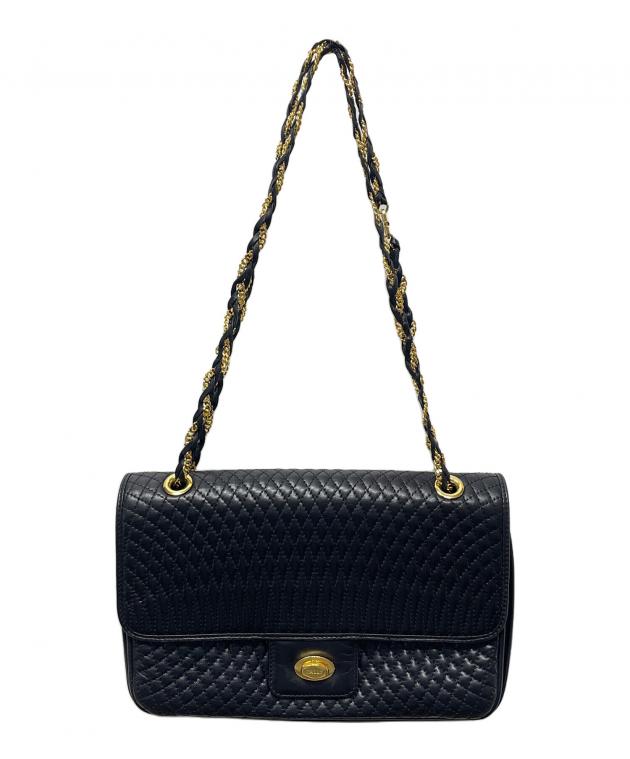 中古・古着通販】BALLY (バリー) チェーンショルダーバッグ ブラック