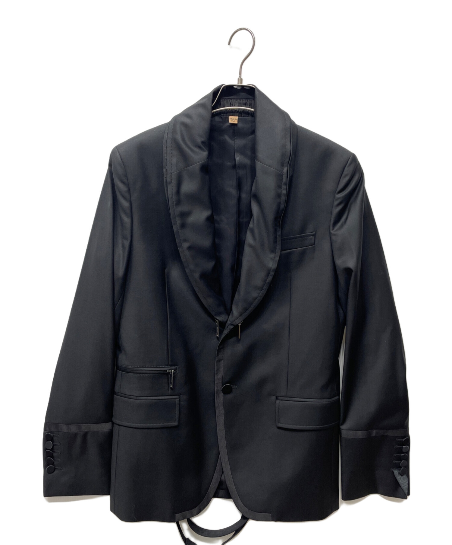 John Galliano テーラードジャケット ブラック サイズ50 中古・古着通販】JOHN GALLIANO (ジョンガリアーノ) テーラード
