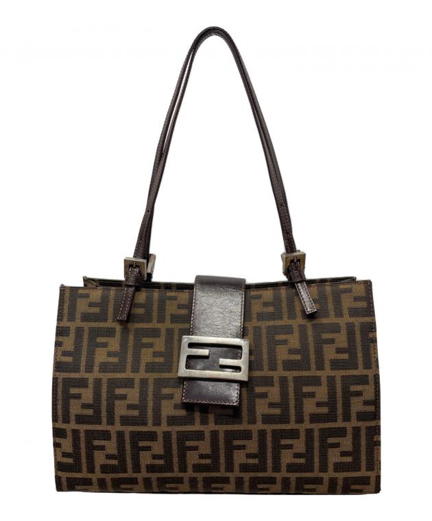 中古・古着通販】FENDI (フェンディ) ハンドバッグ ズッカ ブラウン