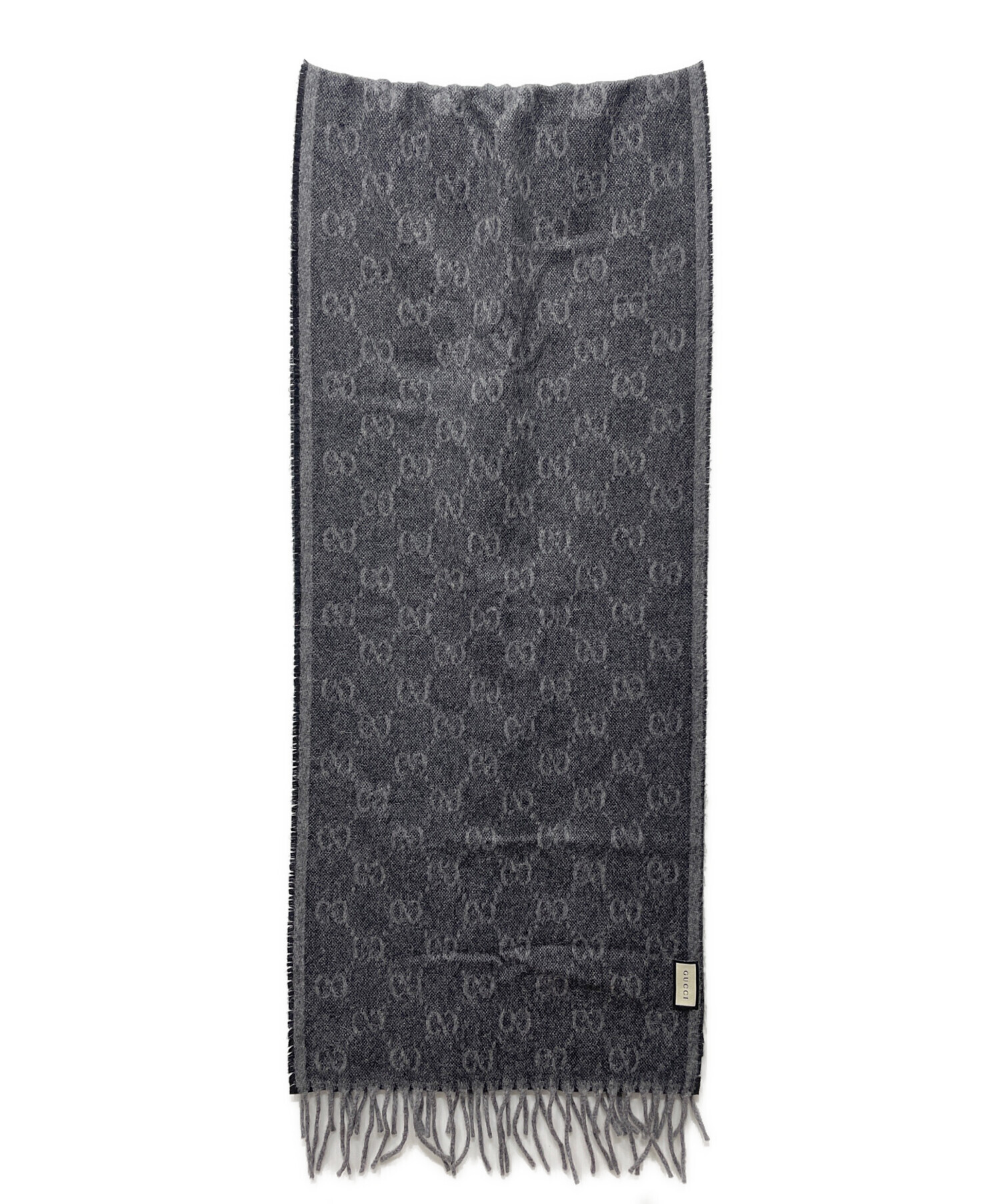 GUCCI　グッチ　マフラー　ブラック 中古・古着通販】GUCCI (グッチ) マフラー ブラック｜ブランド・古着