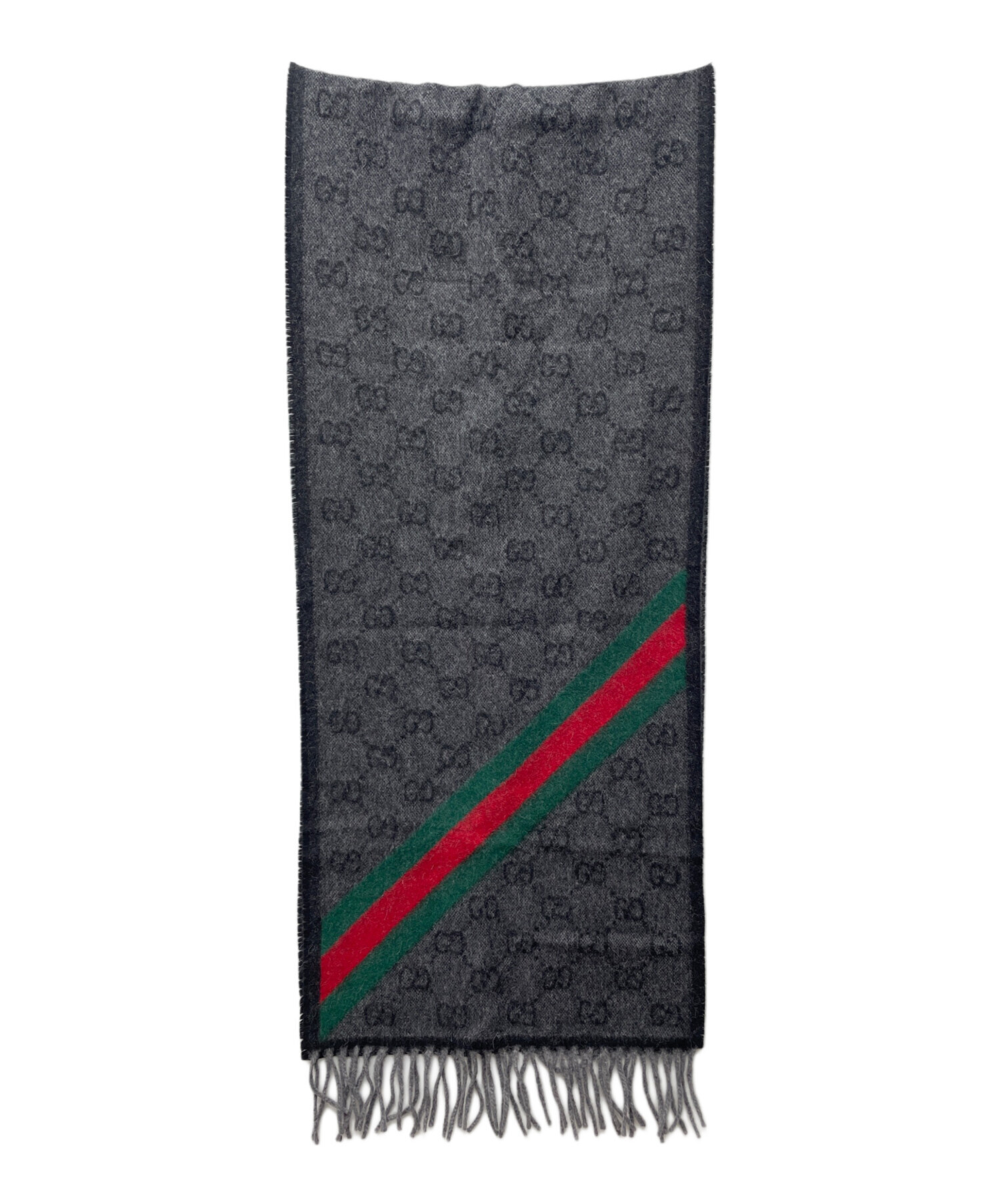GUCCI　グッチ　マフラー　ブラック 中古・古着通販】GUCCI (グッチ) マフラー ブラック｜ブランド・古着
