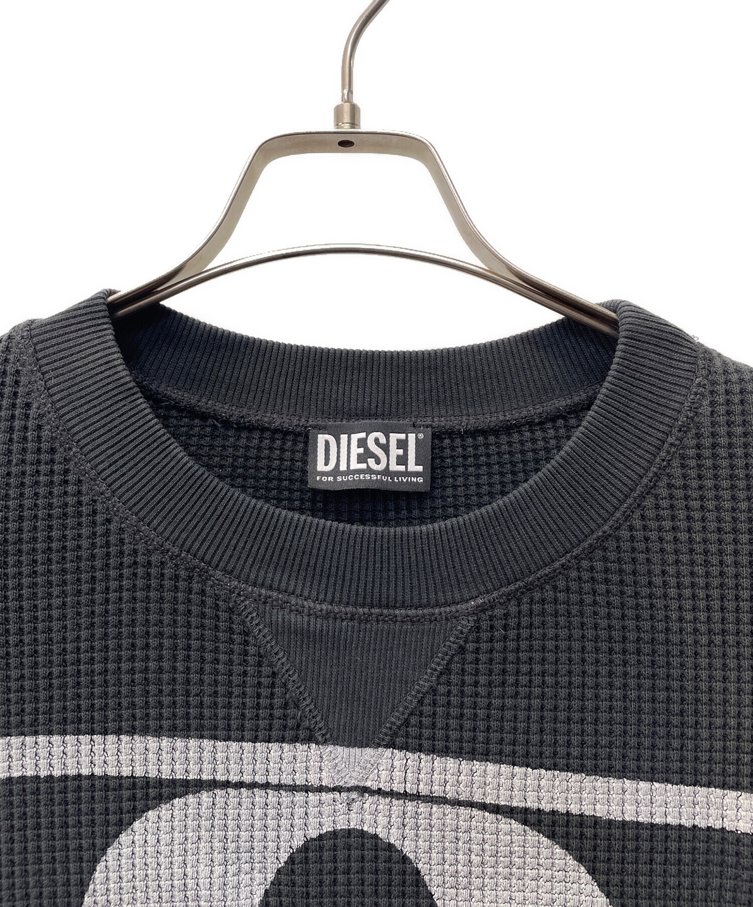 ディーゼル　セットアップ　ワッフル　ニット　サーマル　グレー 中古・古着通販】DIESEL (ディーゼル) ワッフル サーマル ニット