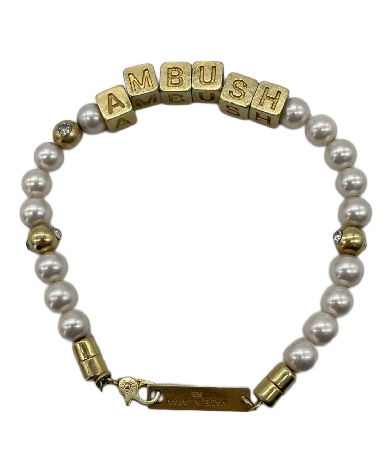 中古・古着通販】AMBUSH (アンブッシュ) Pearl Letter Block Bracelet 中古・古着通販】AMBUSH (アンブッシュ) Pearl Letter Block Bracelet