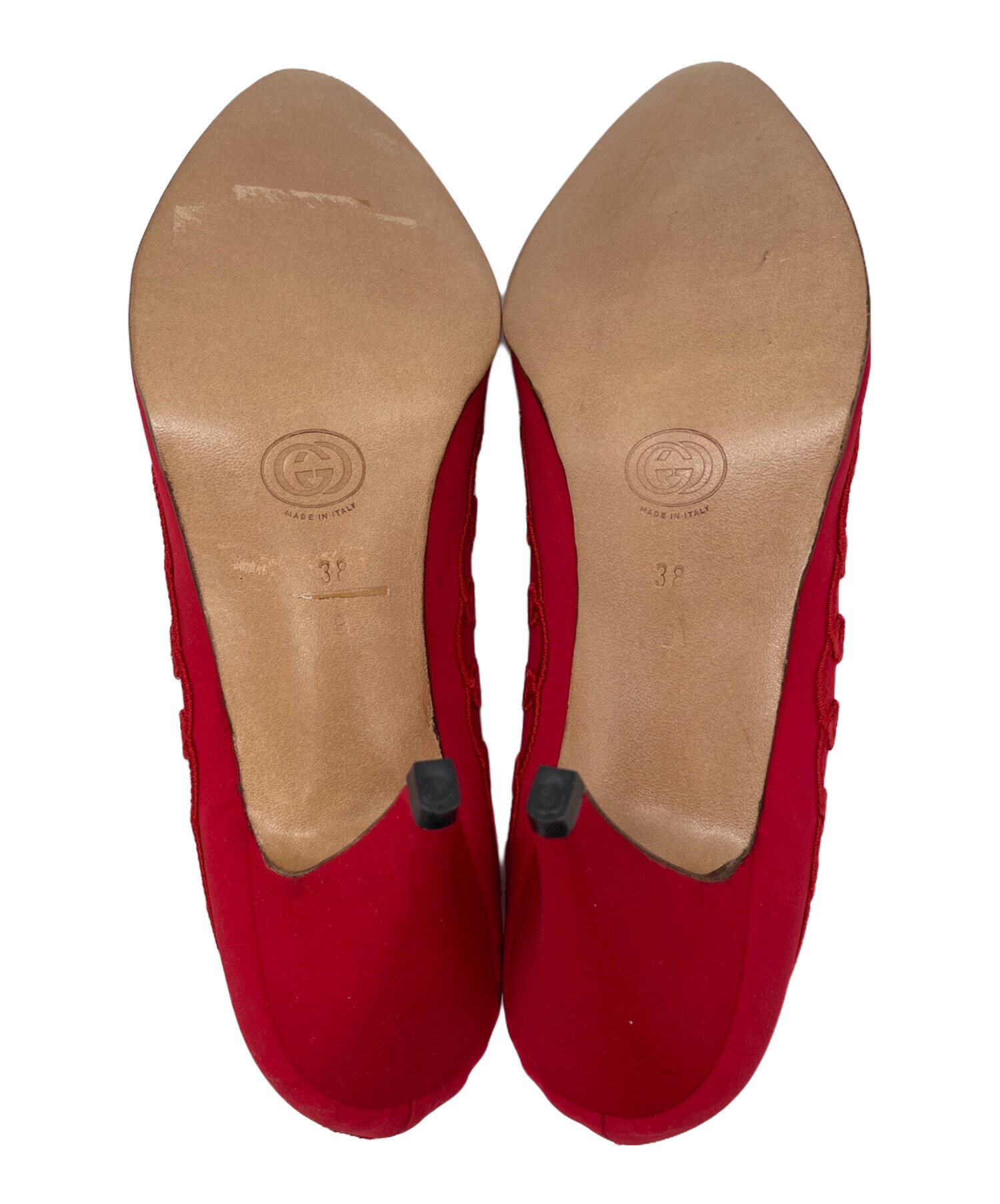 中古・古着通販】GUCCI (グッチ) パンプス レッド サイズ:38｜ブランド