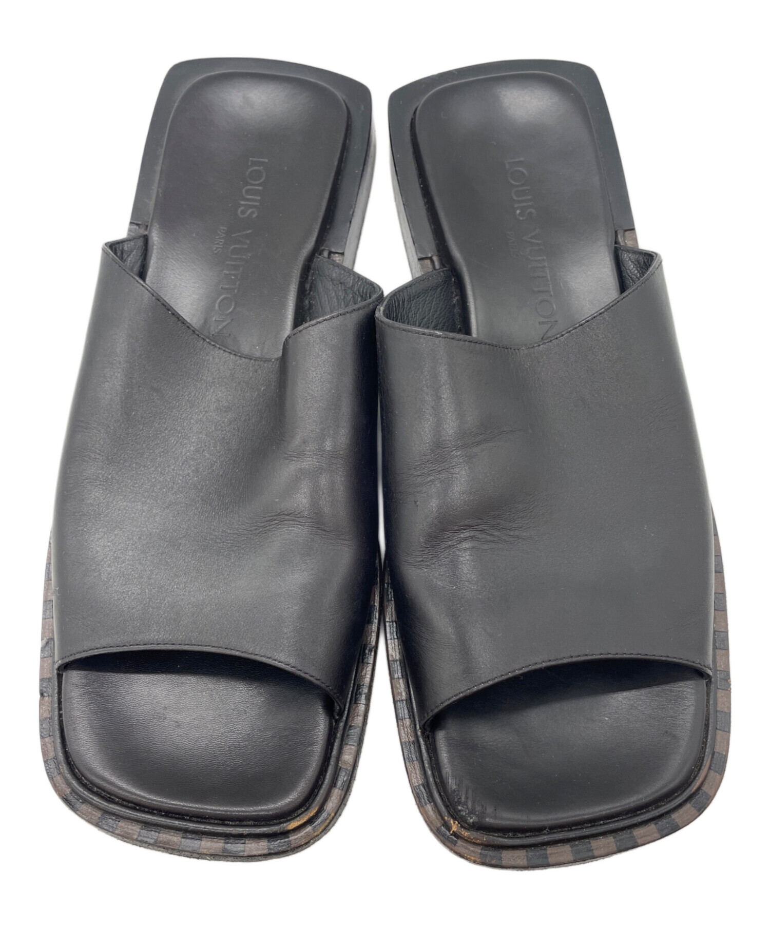 中古・古着通販】LOUIS VUITTON (ルイ ヴィトン) レザースライド