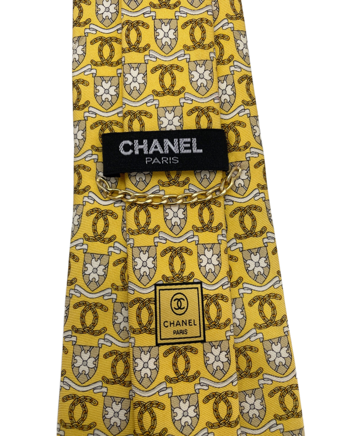 中古・古着通販】CHANEL (シャネル) ココマーク ネクタイ イエロー