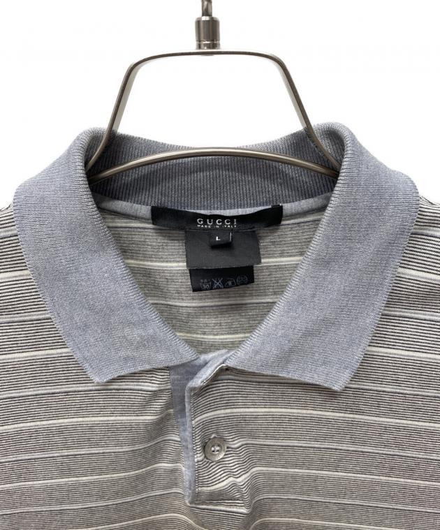 中古・古着通販】GUCCI (グッチ) 半袖ポロシャツ グレー サイズ:L
