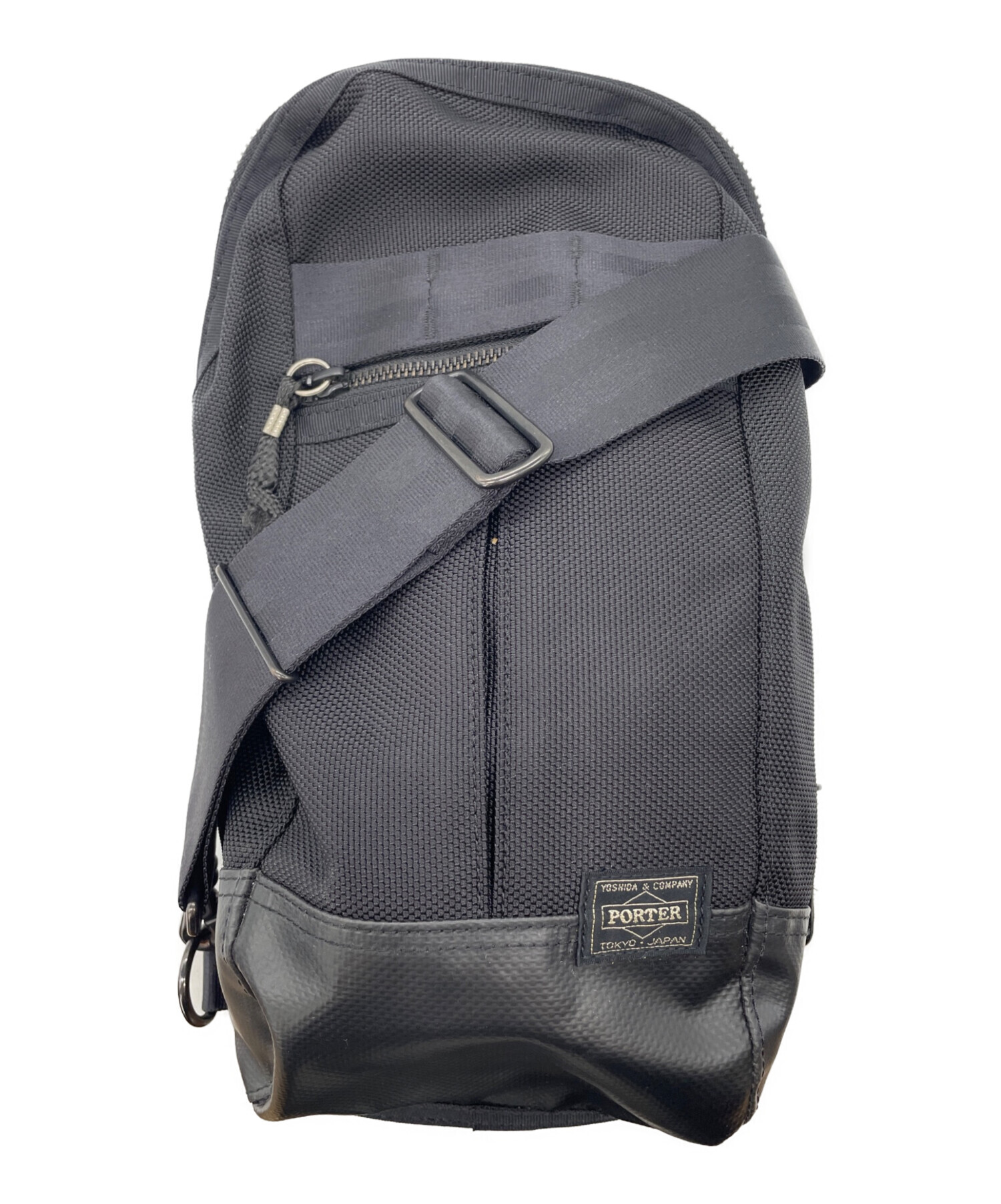 PORTER ボディバッグ ブラック デニム　中古美品 中古・古着通販】PORTER (ポーター) ボディバッグ ブラック｜ブランド