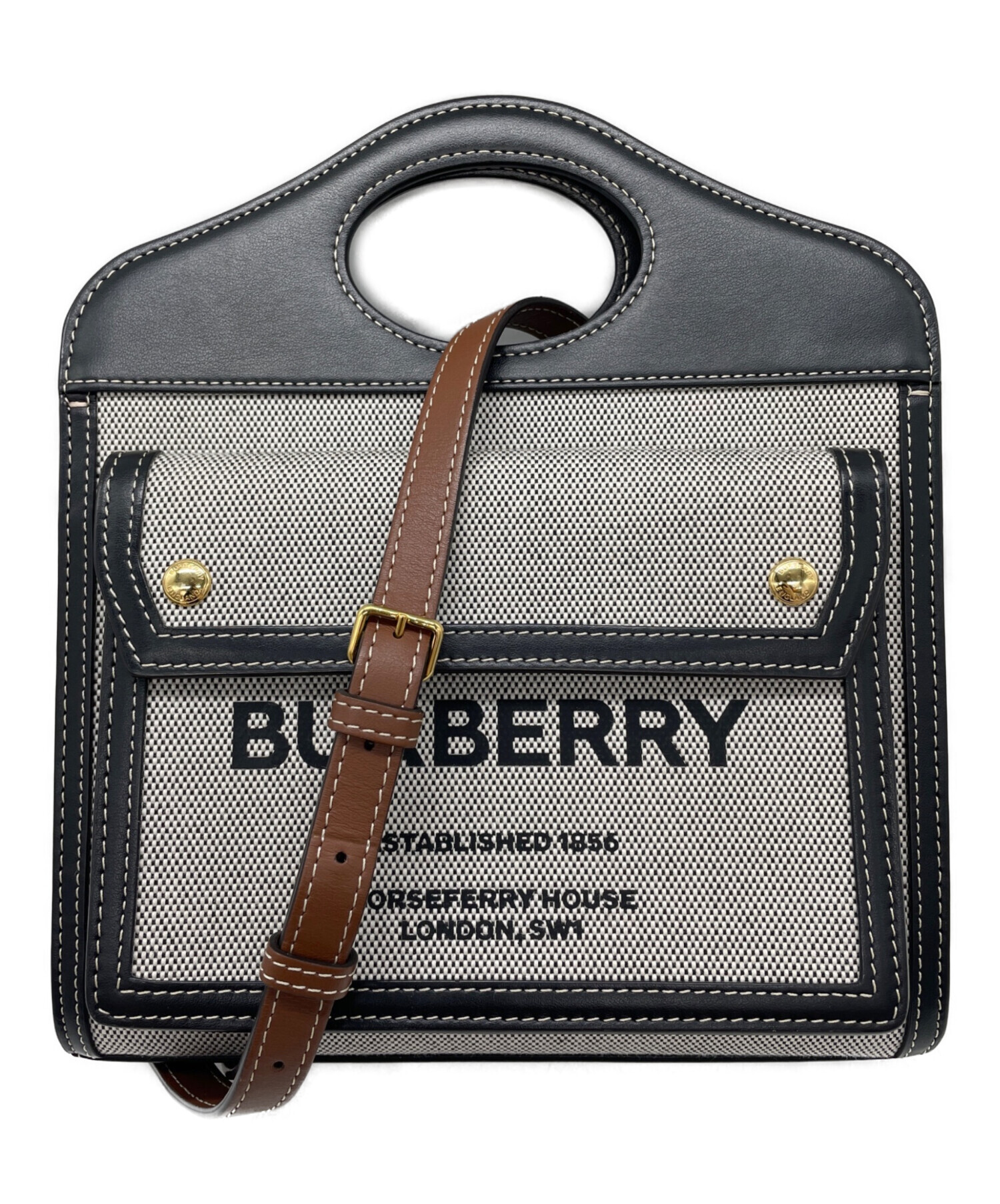 中古・古着通販】BURBERRY (バーバリー) 2WAY MINI POCKET BAG グレー 