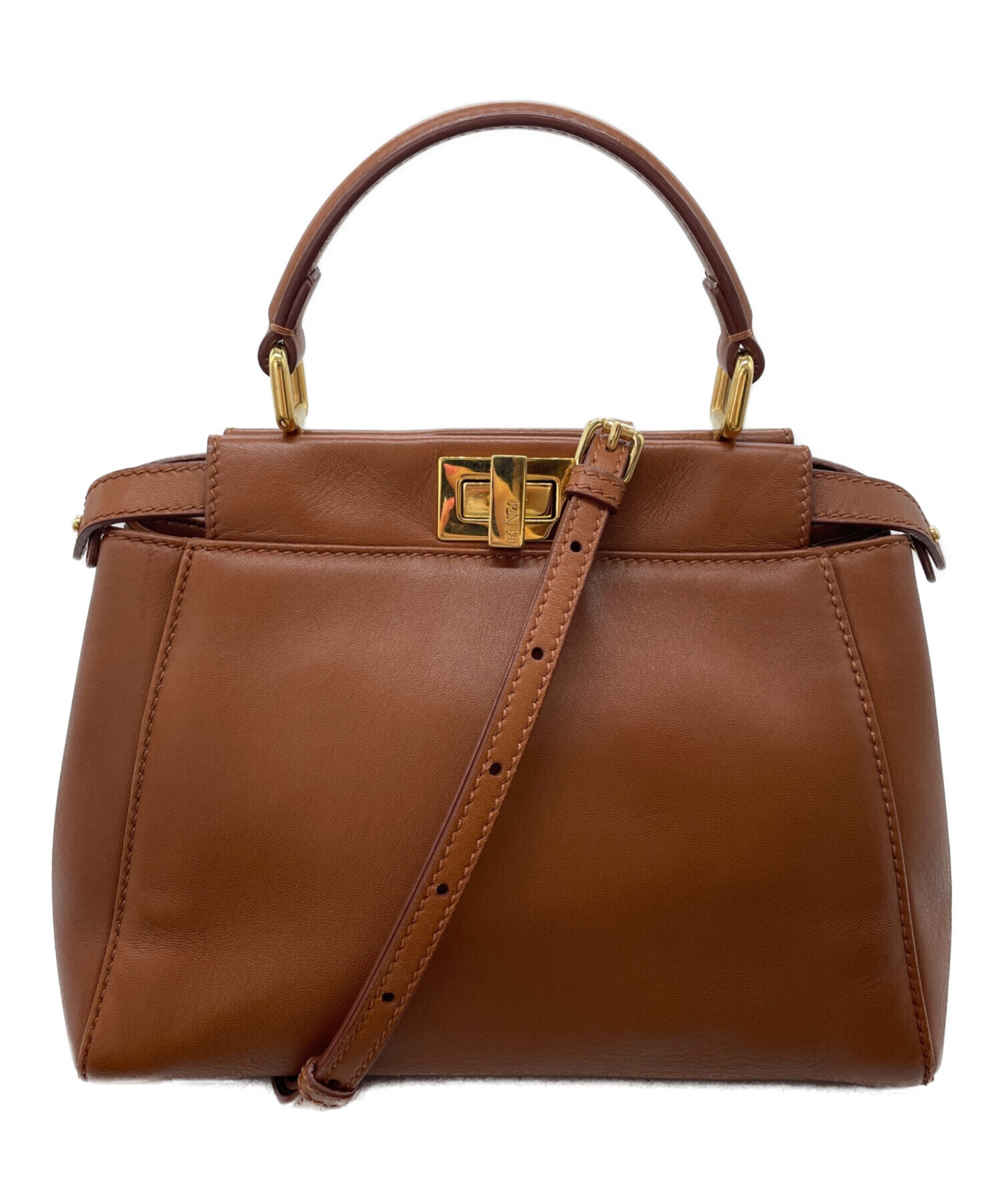 中古・古着通販】FENDI (フェンディ) ピーカブー ミニ ブラウン