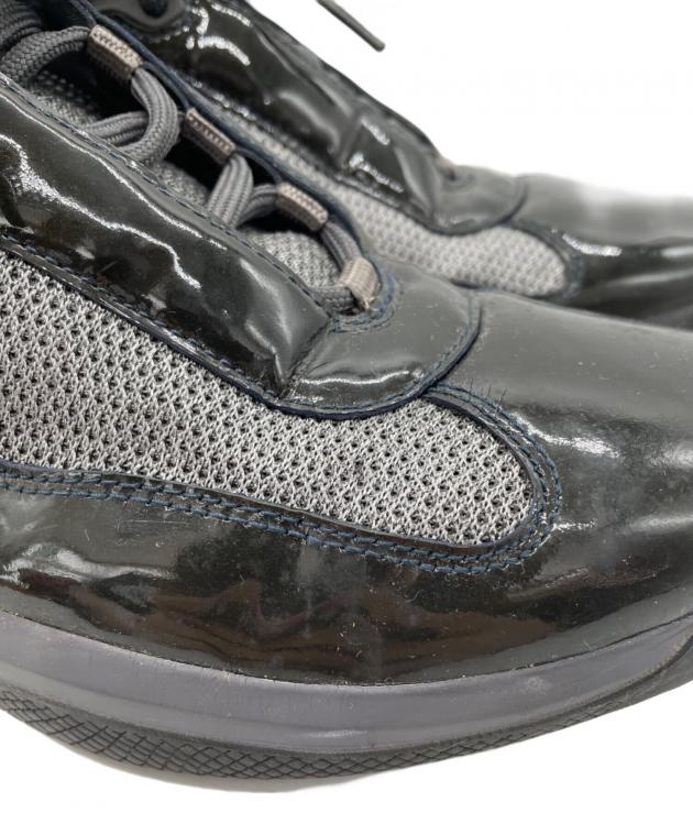 中古・古着通販】PRADA (プラダ) スニーカー ブラック サイズ:25