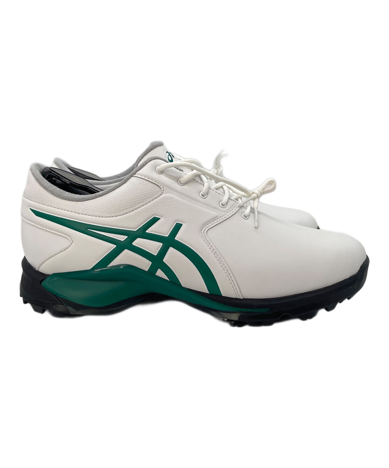 ASICS ゴルフシューズ ホワイト/グリーン 中古・古着通販】asics (アシックス) ゴルフシューズ ホワイト