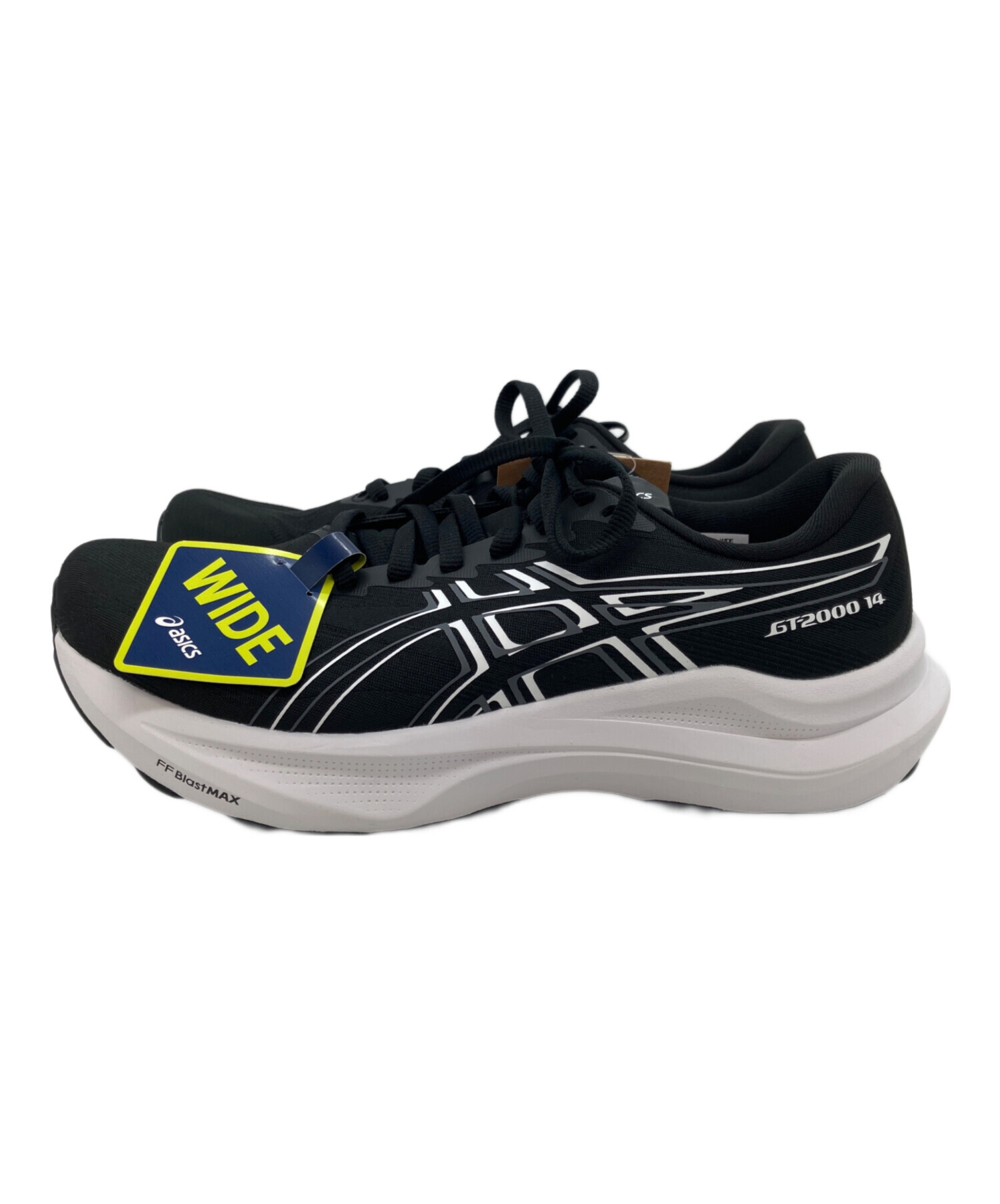 【中古】 効果と効率 中古・古着通販】asics (アシックス) ランニングシューズ ブラック