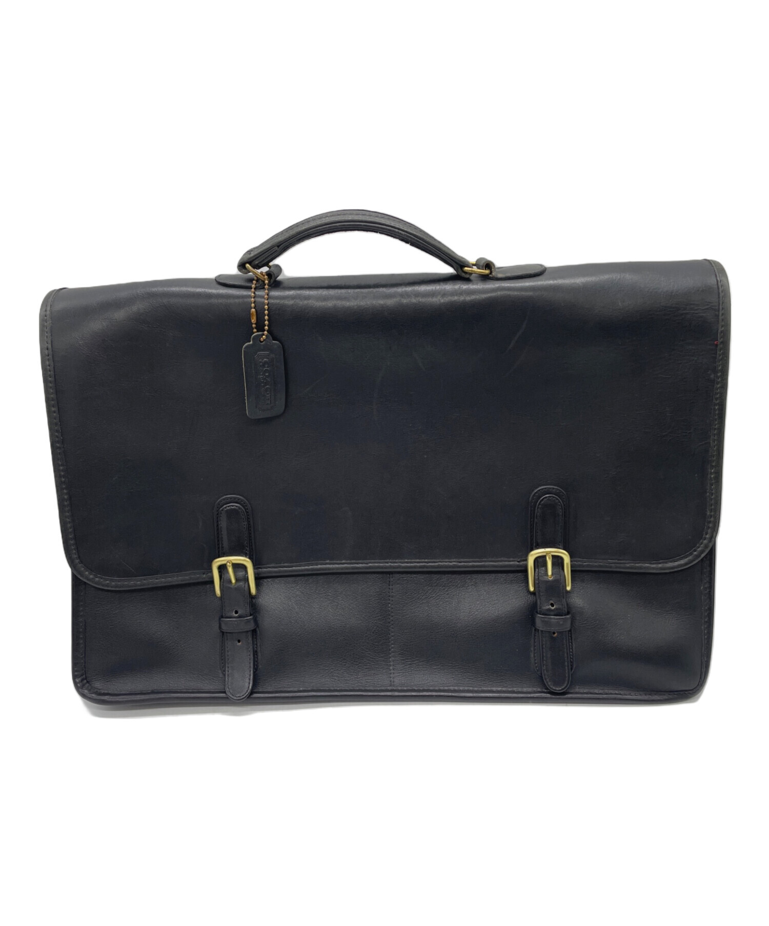 中古・古着通販】COACH (コーチ) レザーブリーフケース ブラック