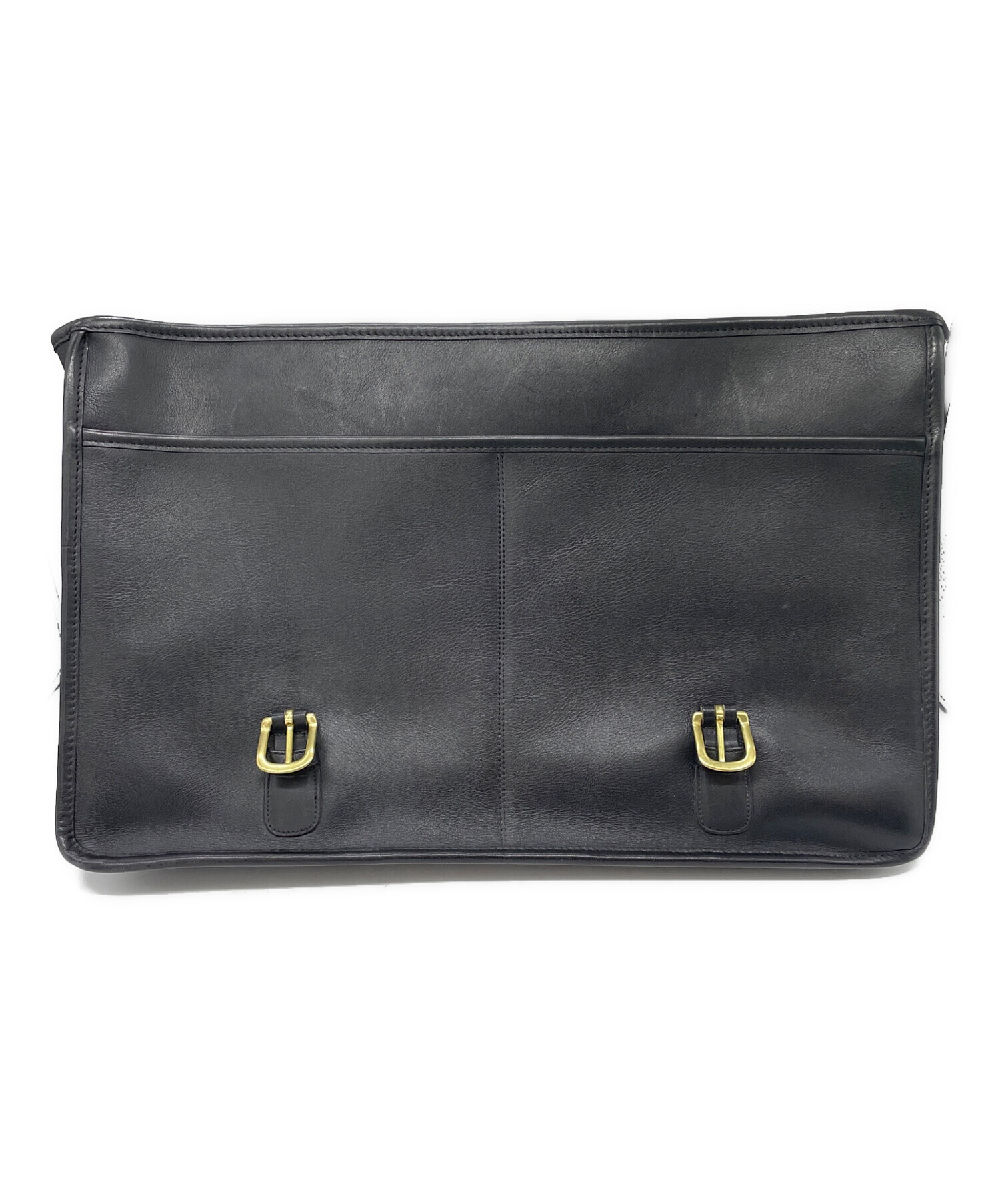 中古・古着通販】COACH (コーチ) レザーブリーフケース ブラック