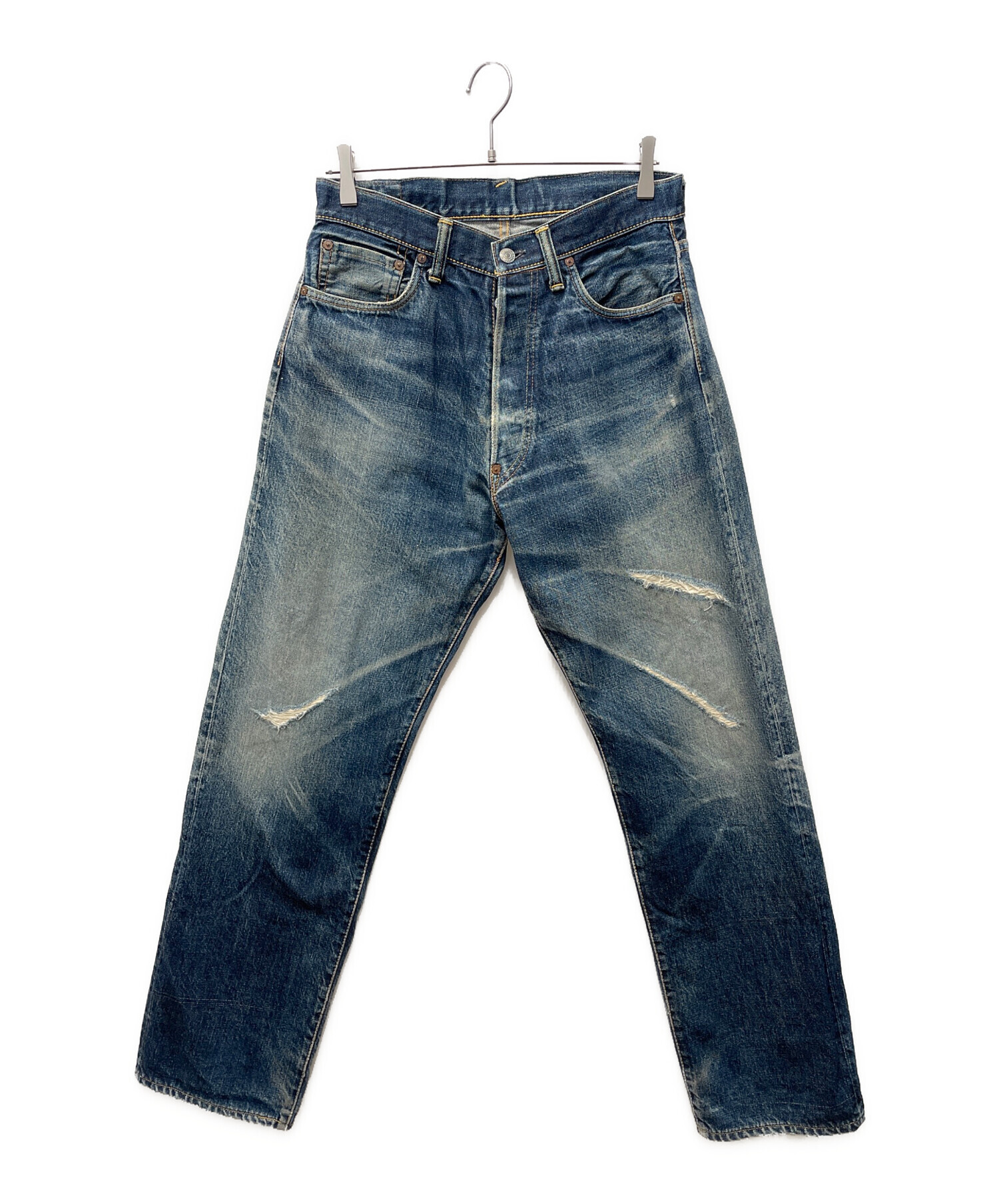 EVISU エヴィス デニムパンツ インディゴ 中古・古着通販】EVISU (エヴィス) デニムパンツ インディゴ サイズ