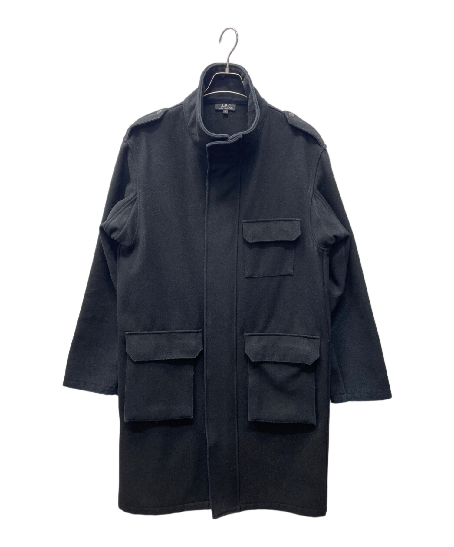 【値下げ】アーペーセー　 A.P.C. メンズ　ミリタリーコート 中古・古着通販】A.P.C. (アーペーセー) ミリタリーコート ブラック