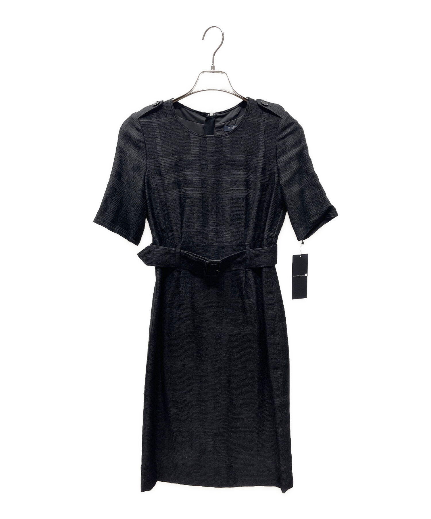 美品　BURBERRY LONDON　半袖 ワンピース ブラック 38 中古・古着通販】BURBERRY LONDON (バーバリーロンドン) 半袖