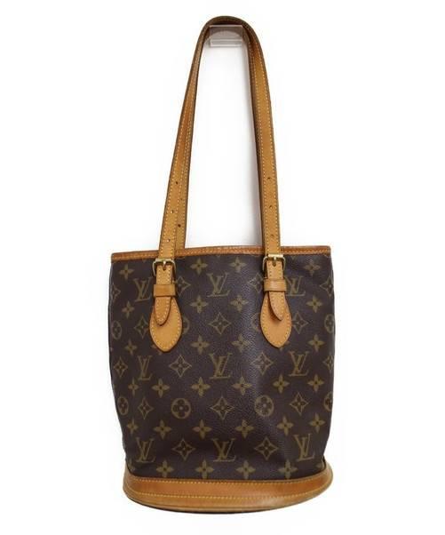 Louis Vuitton モノグラム トートバッグ バケツ型バッグ 中古・古着通販】LOUIS VUITTON (ルイヴィトン) バケツ型トートバッグ