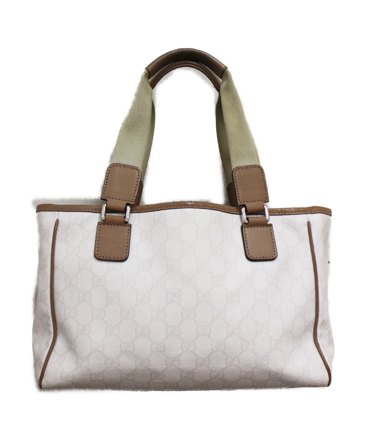 中古・古着通販】GUCCI (グッチ) GGプラス ハンドバッグ ホワイト