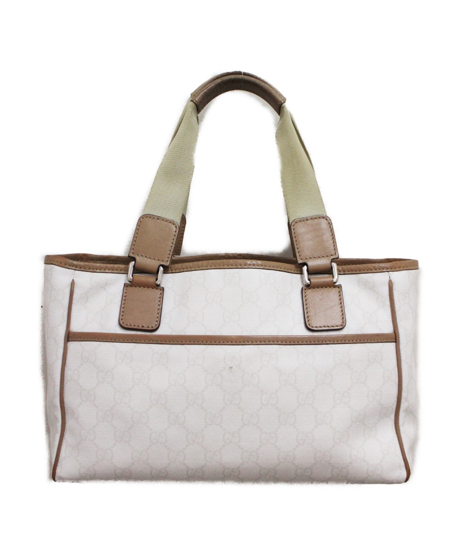 中古・古着通販】GUCCI (グッチ) GGプラス ハンドバッグ ホワイト 