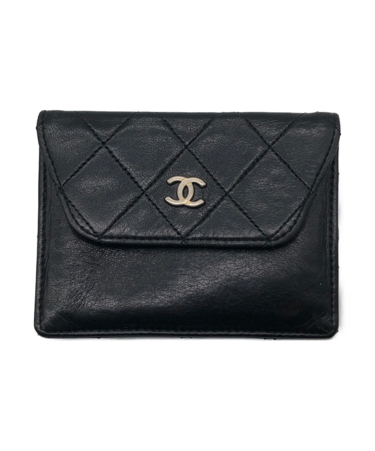 中古・古着通販】CHANEL (シャネル) 台形ショルダーバッグ ブラック 