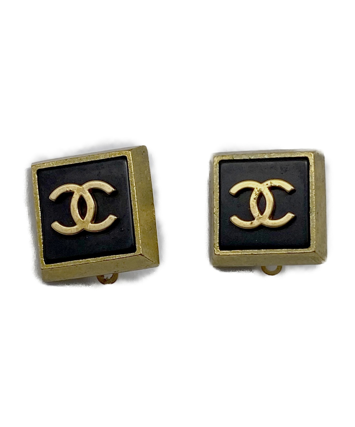 中古・古着通販】CHANEL (シャネル) ココマークスクエアイヤリング 