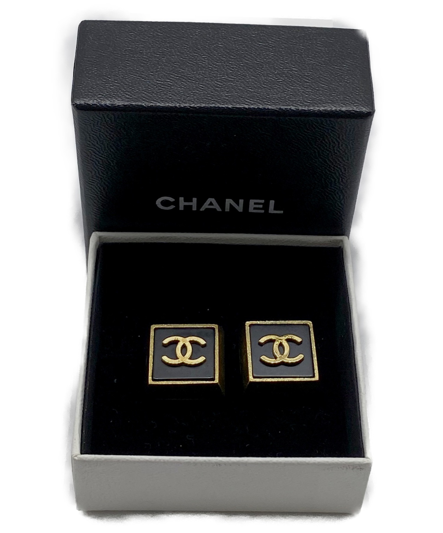 中古・古着通販】CHANEL (シャネル) ココマークスクエアイヤリング 