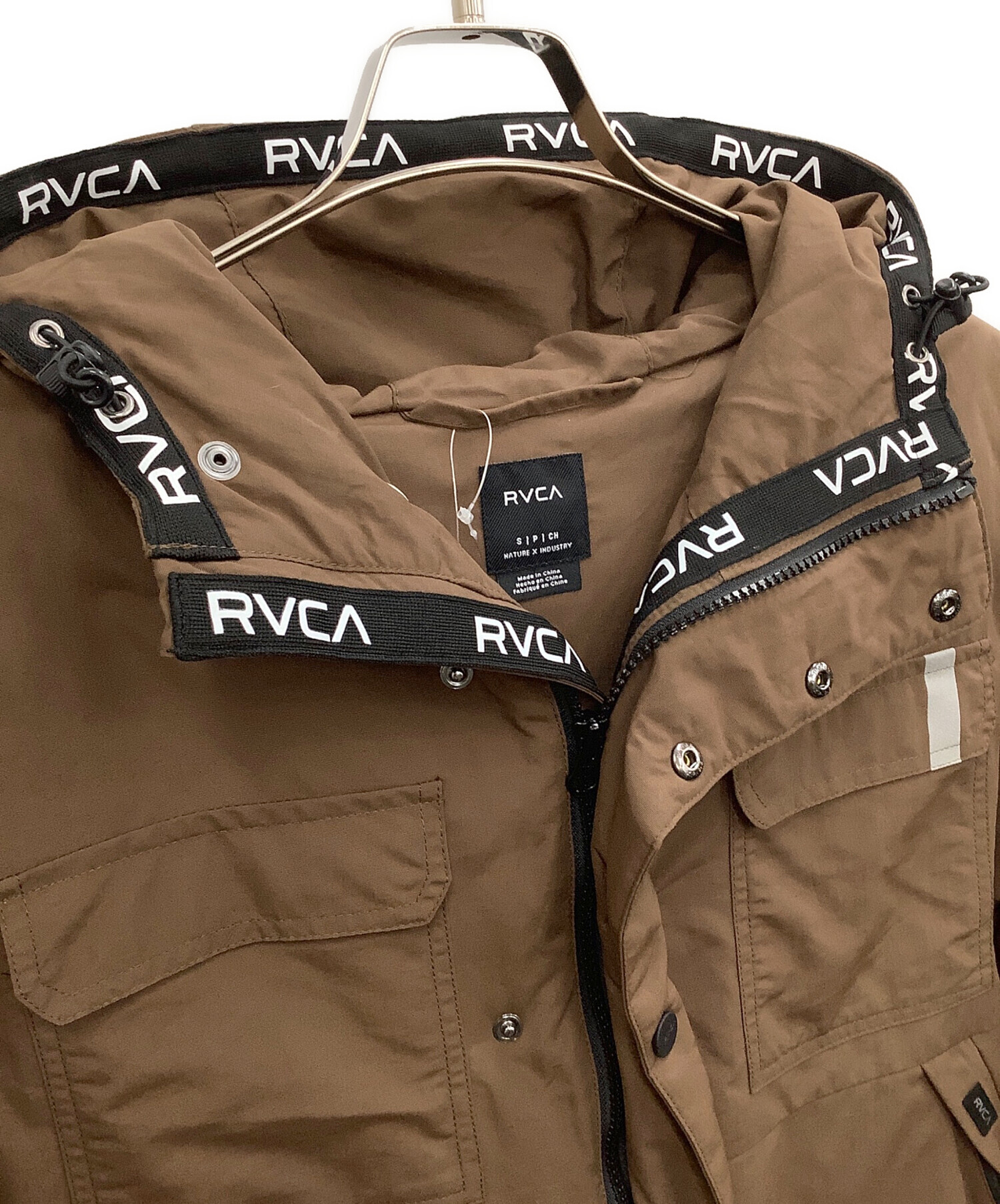 RVCA ナイロンジャケット・パンツセット ブラウン 美品 中古・古着通販】RVCA (ルーカ) アウター ブラウン サイズ:S｜ブランド