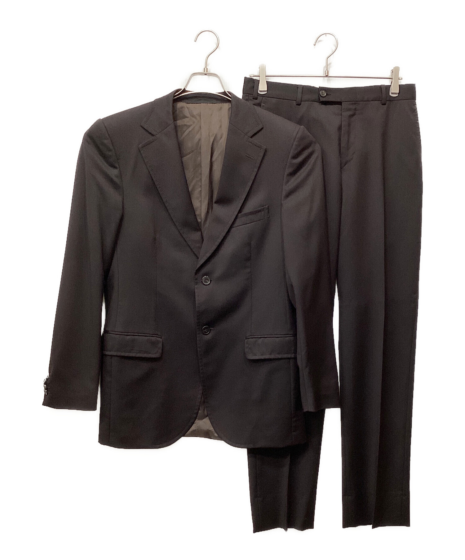 中古・古着通販】ZEGNA (ゼニア) セットアップスーツ ブラウン サイズ