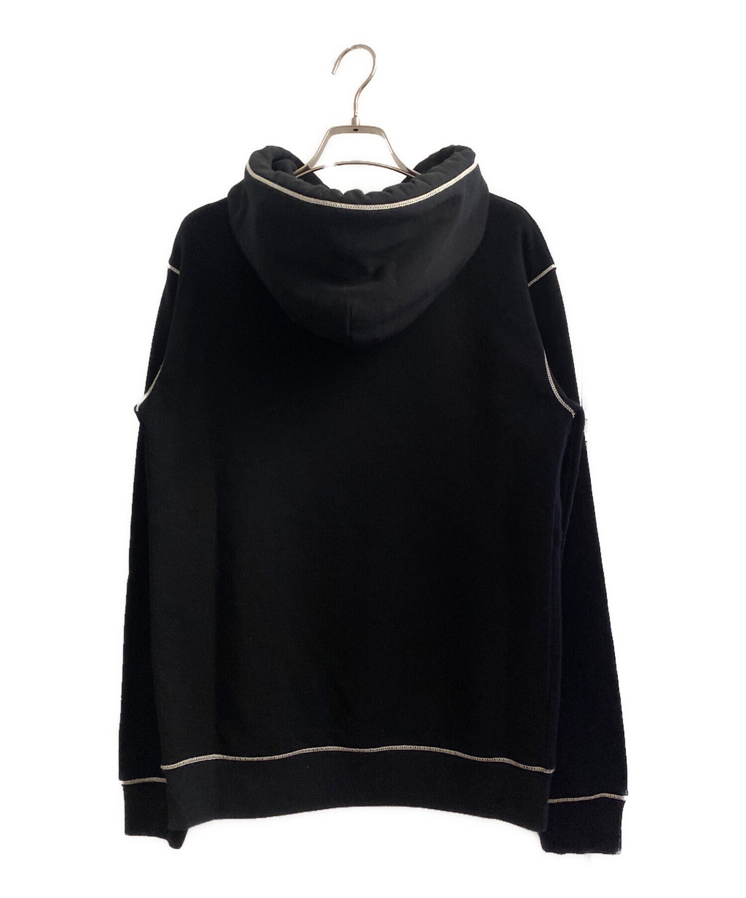 中古・古着通販】LOEWE (ロエベ) アナグラム刺繍フーディ ブラック