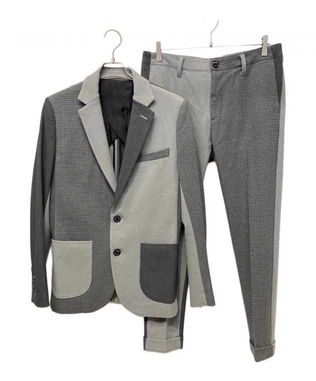 【未使用級】ウノピュウノウグァーレトレ スーツ グレー ストライプ ペイズリー 中古・古着通販】1piu1uguale3 (ウノピュウノウグァーレトレ