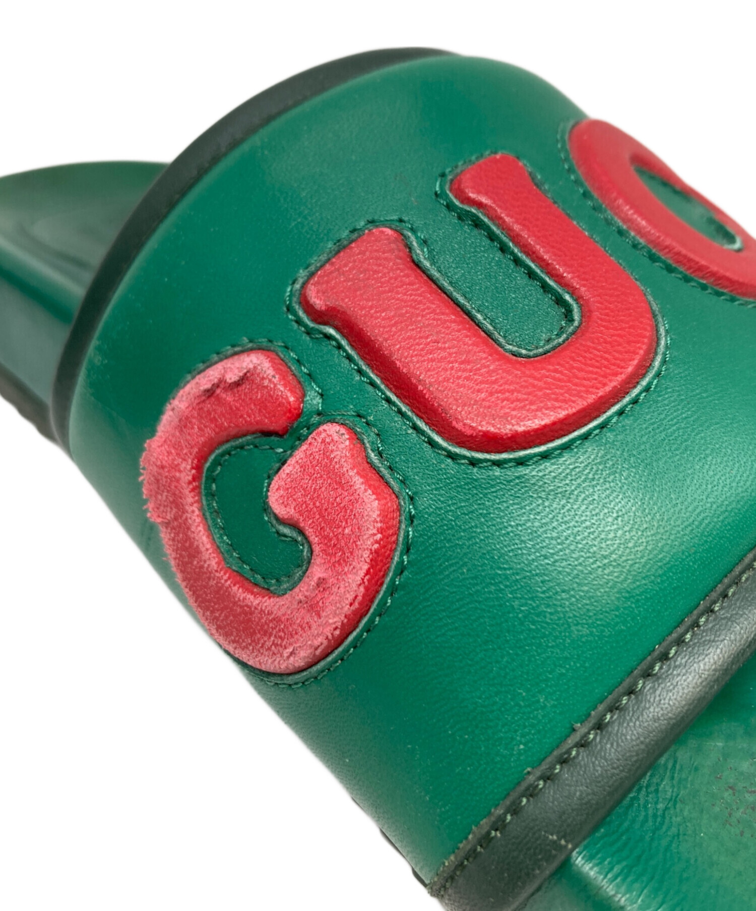 GUCCI オリーブグリーン サンダル　厚底 中古・古着通販】GUCCI (グッチ) サンダル グリーン サイズ:8